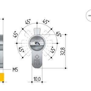 UE5P Mezzo cilindro a profilo europeo - immagine 2