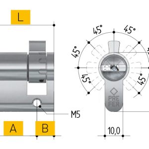 WE5S Mezzo cilindro a profilo europeo - immagine 2